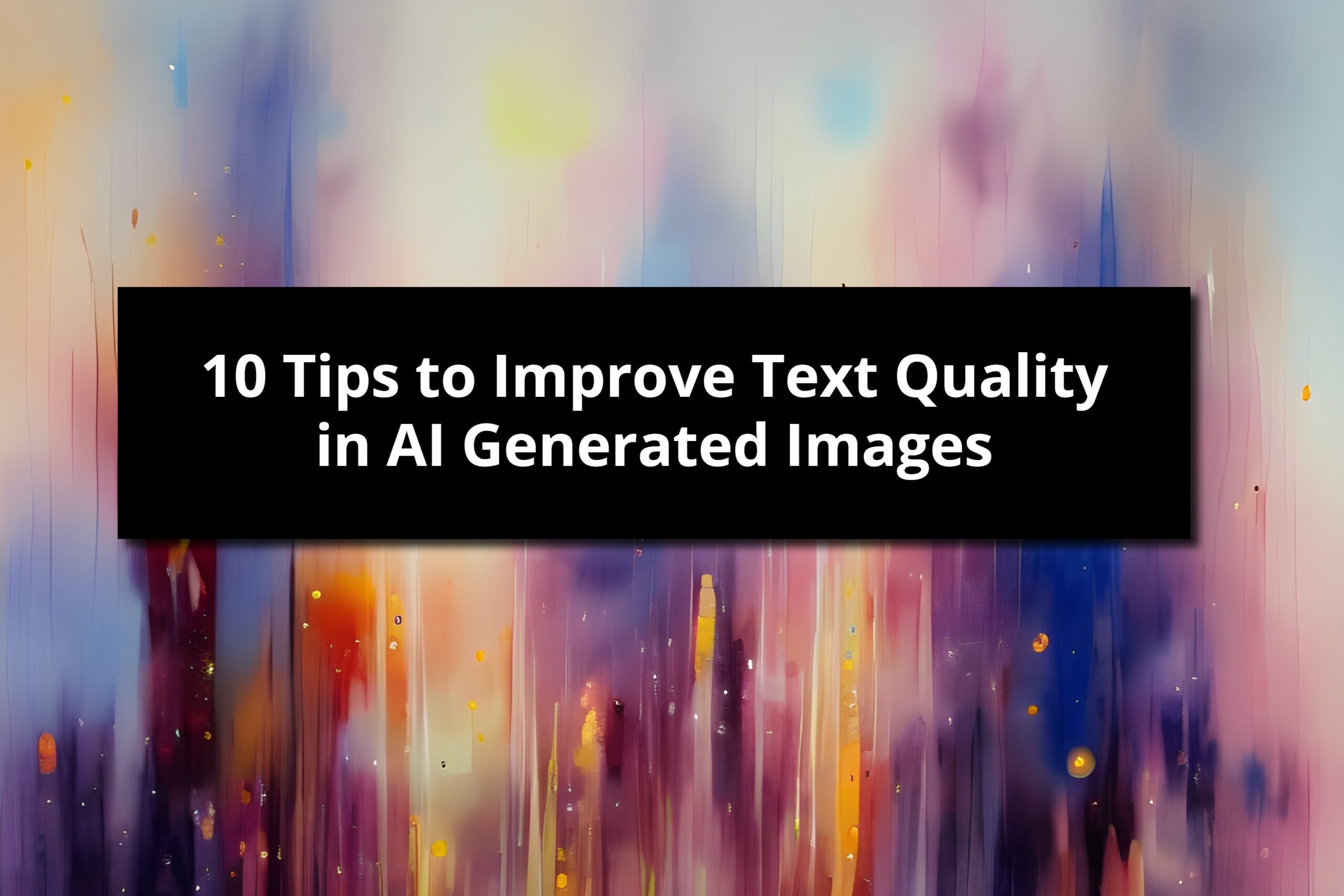 ai generated images improve text quality